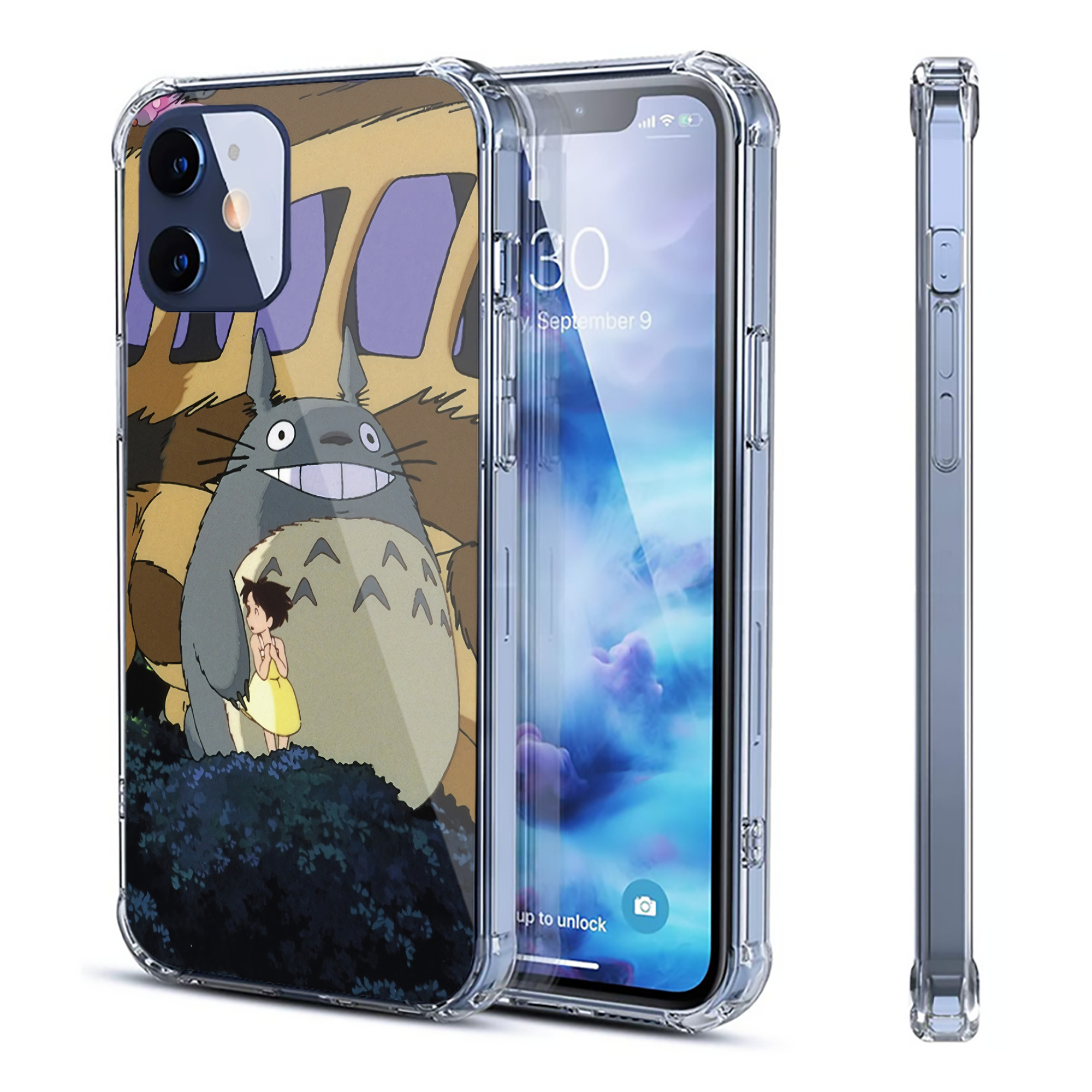 （画像用） となりのトトロ 草壁メイ 草壁サツキ My Neighbor Totoro Satsuki Kusakabe Mei Kusakabe 【iPhone 12シリーズ対応】透明スマホケース（クリアソフトケース）